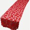 Single-Piece Valentine's Day Heart Table Runner - Red Heart Lace Dining Table Decoration for Family Meals & Romantic Dinners